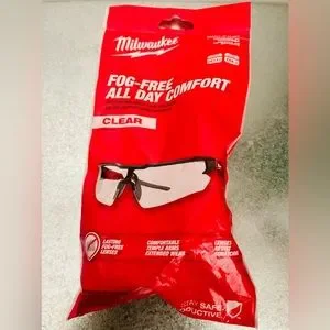 Milwaukee Red & Black Frame Gasketed High Performance Safety Glasses With Clear Lenses - Anderson Lumber
